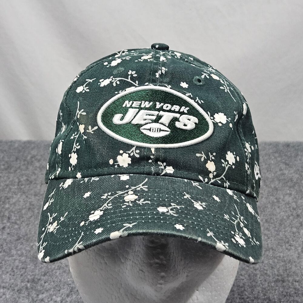 New York Jets Hat New Era OSFM Green Floral Corduroy 9TWENTY Adjustable Cap NFL